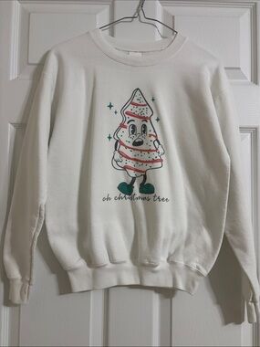 Youth White “Oh Christmas Tree” Sweatshirt